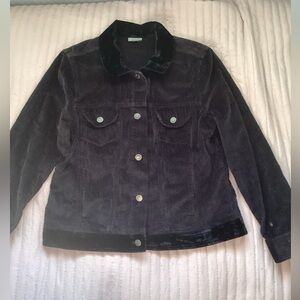Women’s J. Jill Dark Corduroy black Jacket size medium
